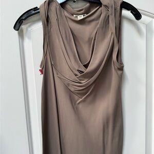 J. Crew Brown Sheath Cowl Neck Blouse